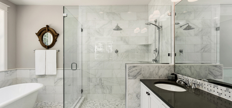 bathroom shower door installation in Paramount